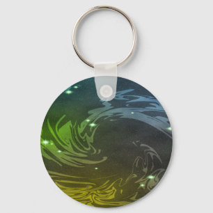 Abstract Swirls Key Ring