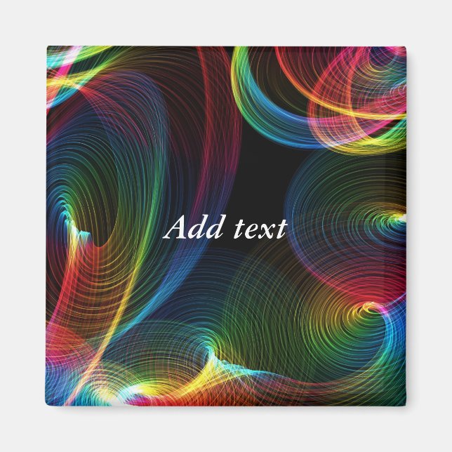 Abstract Swirls, refrigerator magnet template (Front)
