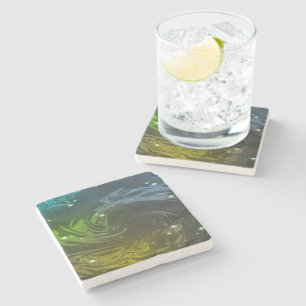 Abstract Swirls Stone Coaster