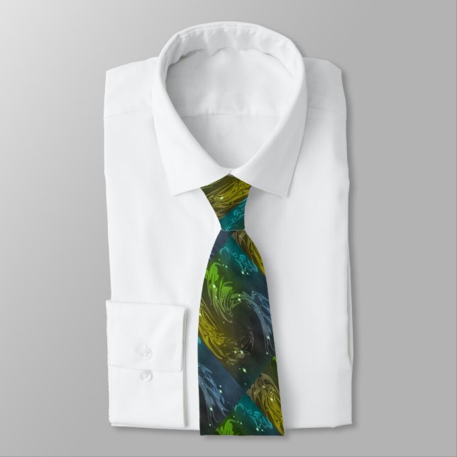 Abstract Swirls Tie (Tied)