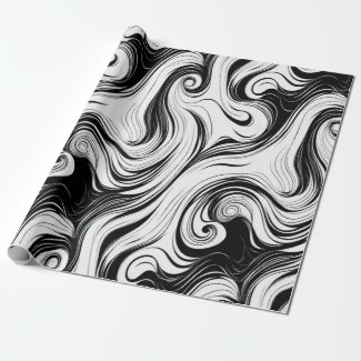 Abstract Swirls Whispy Liquid Hair