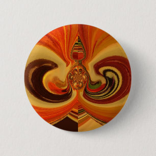 Abstract Swirls with Teardrop Centre Art Print 6 Cm Round Badge