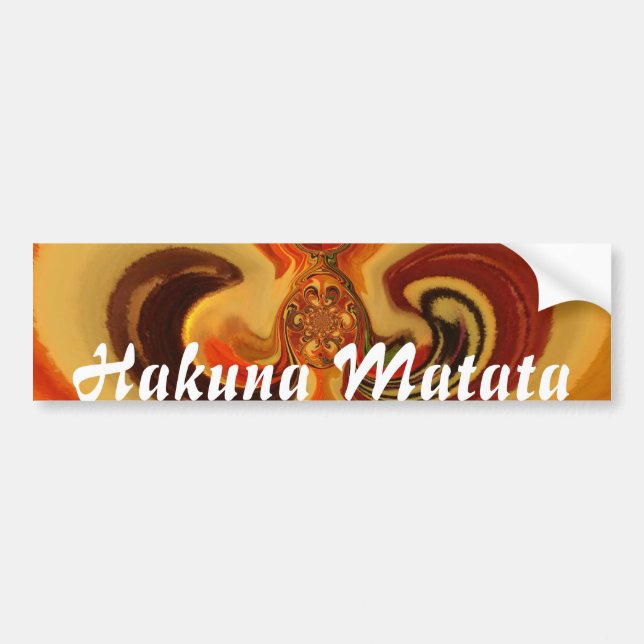 Abstract Swirls with Teardrop Centre Art Print Bumper Sticker (Front)