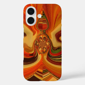 Abstract Swirls with Teardrop Centre Art Print iPhone 16 Case
