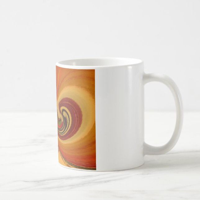 Abstract Swirls with Teardrop Centre Art Print Coffee Mug (Right)