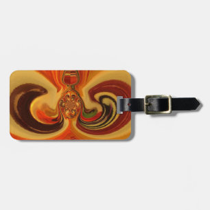 Abstract Swirls with Teardrop Centre Art Print Luggage Tag