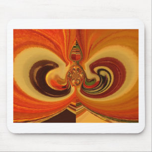 Abstract Swirls with Teardrop Centre Art Print Mouse Mat
