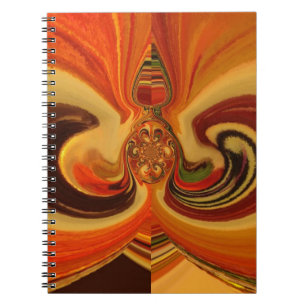Abstract Swirls with Teardrop Centre Art Print Notebook