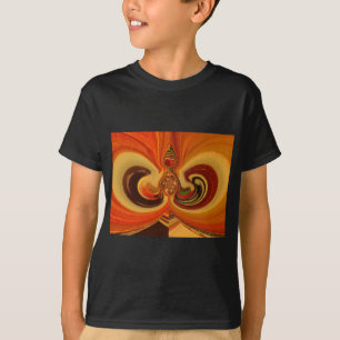 Abstract Swirls with Teardrop Centre Art Print T-Shirt