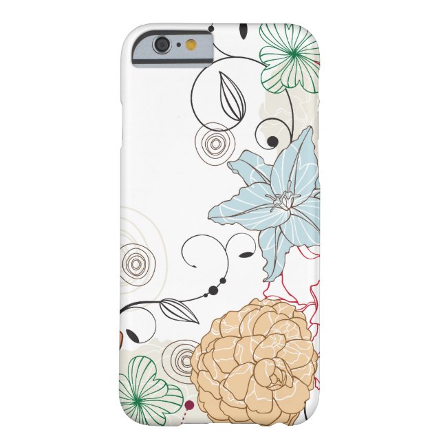 Abstract Swirly Floral Case-Mate iPhone Case (Back)