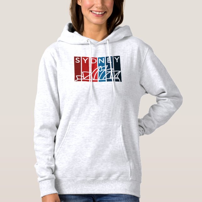 Abstract Sydney Opera House for Travel Enthusiasts Hoodie (Front)
