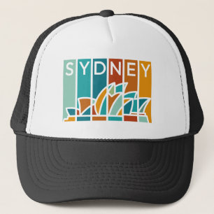 Abstract Sydney Opera House for Travel Enthusiasts Trucker Hat