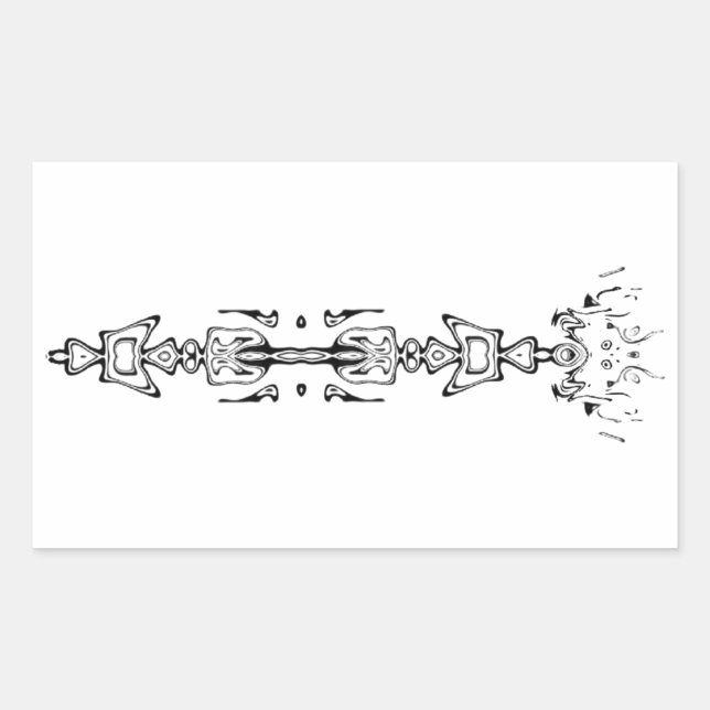 Abstract symbol (sceptre) v1 rectangular sticker (Front)