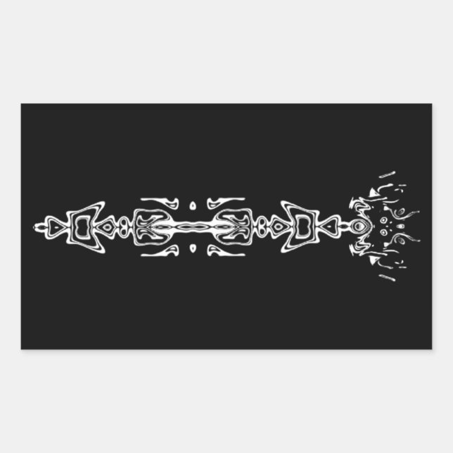 Abstract symbol (sceptre) v2 rectangular sticker (Front)