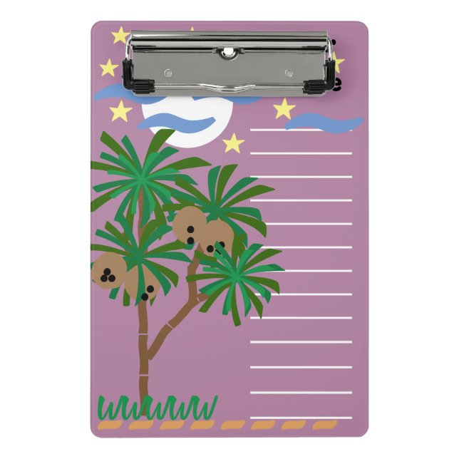 "Abstract Symbols" Stationery Mini Clipboard (Front)