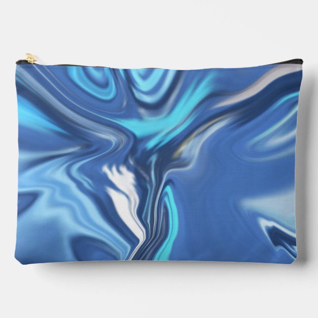 Abstract Symphony in Blue 2 Accessory Pouch (Front)