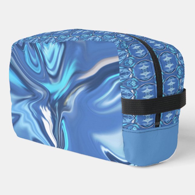 Abstract Symphony in Blue 2 Dopp Kit (Left Corner)