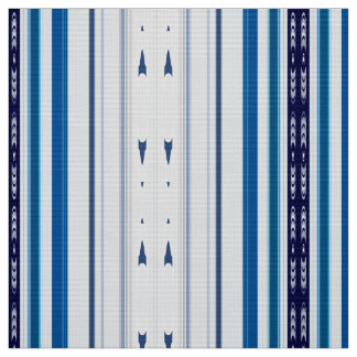 Abstract Symphony in Blue 5 (Vertical Lines) Fabric