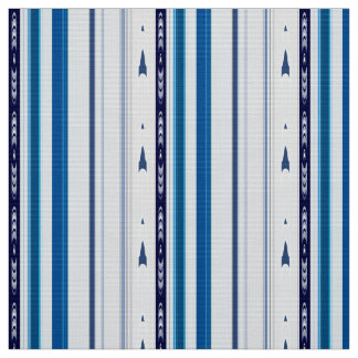 Abstract Symphony in Blue 5 (Vertical Lines) Fabric