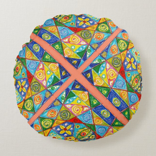 Abstract system round cushion (Front)