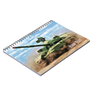 Abstract T-72 Soviet Military Tank Notebook