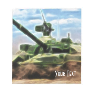 Abstract T-72 Soviet Military Tank Notepad