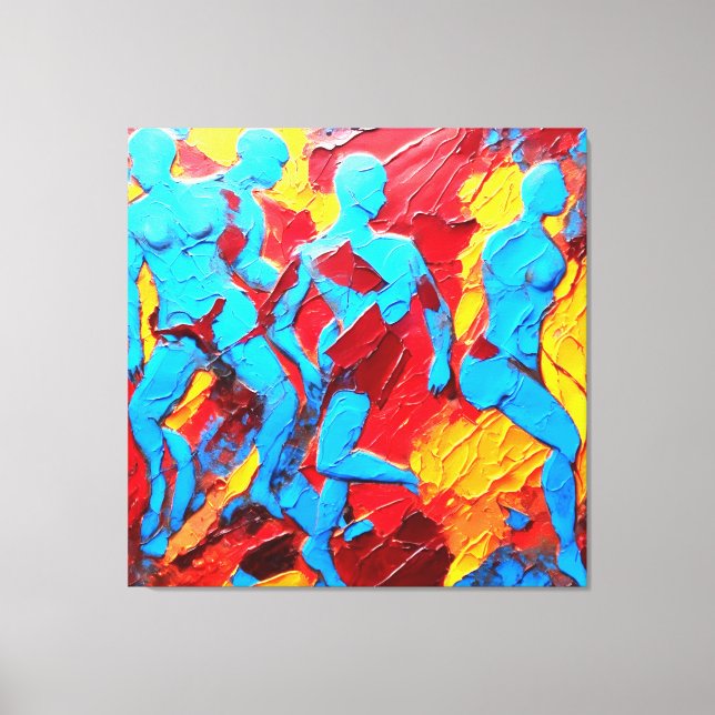 Abstract Table in Human Reconstruction Canvas Print (Front)