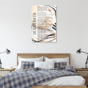 Abstract Tan Pink Gold Desiderata by Max Ehrman Canvas Print