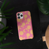 Abstract tangerine pink and yellow pattern