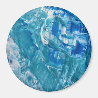Abstract Teal Blue White  Magnet