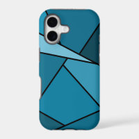 Abstract Teal Polygons
