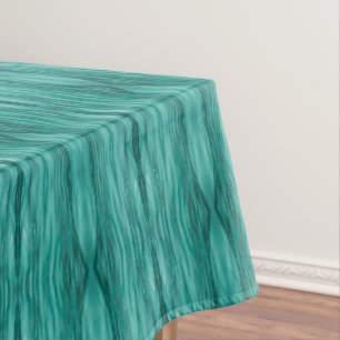 Abstract teal water ripples pattern tablecloth