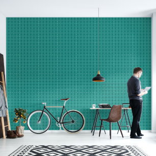 Abstract teal water ripples XS-size pattern Wallpaper