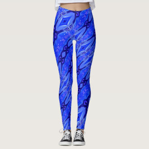 Abstract tech modern pattern leggings