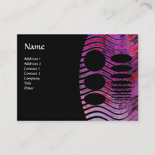 ABSTRACT TECHNO MONOGRAM BUSINESS CARD (Front)