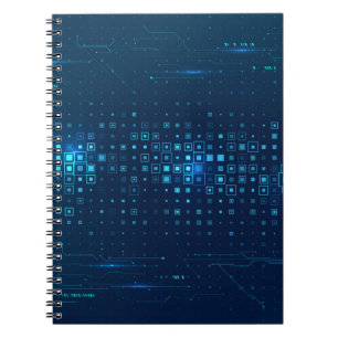 Abstract technology background. Digital innovation Notebook