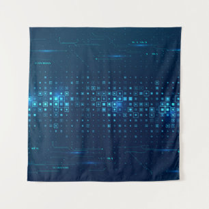 Abstract technology background. Digital innovation Tapestry