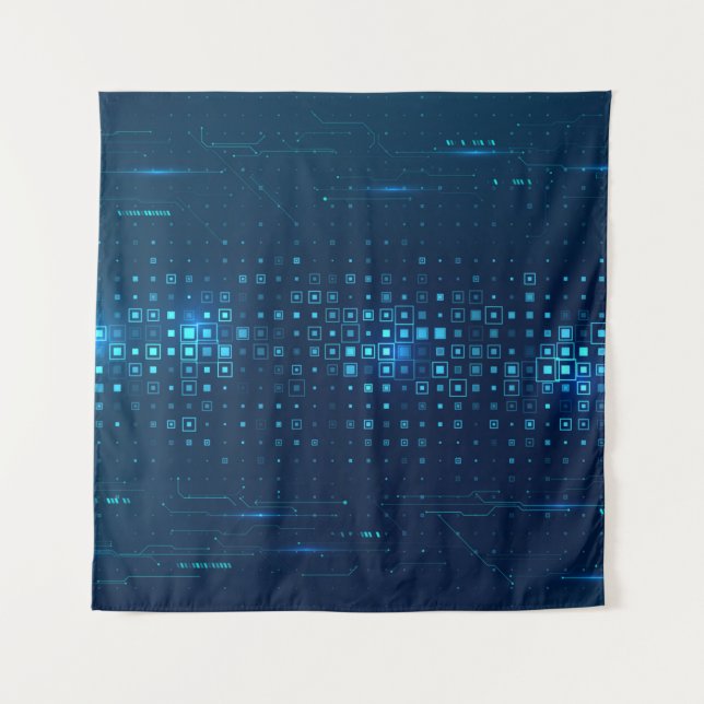 Abstract technology background. Digital innovation Tapestry (Front)