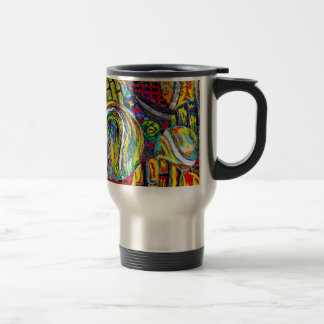 Abstract Tennis Artwork Travel Mug