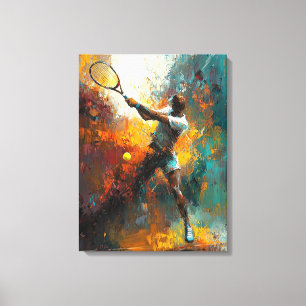 Abstract Tennis Player Art Canvas Print