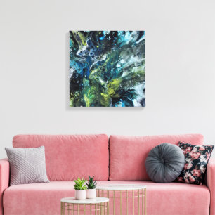Abstract tense canvas. Multicolored Canvas Print