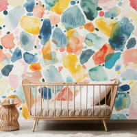 Abstract Terazzo Watercolor Nursery Design