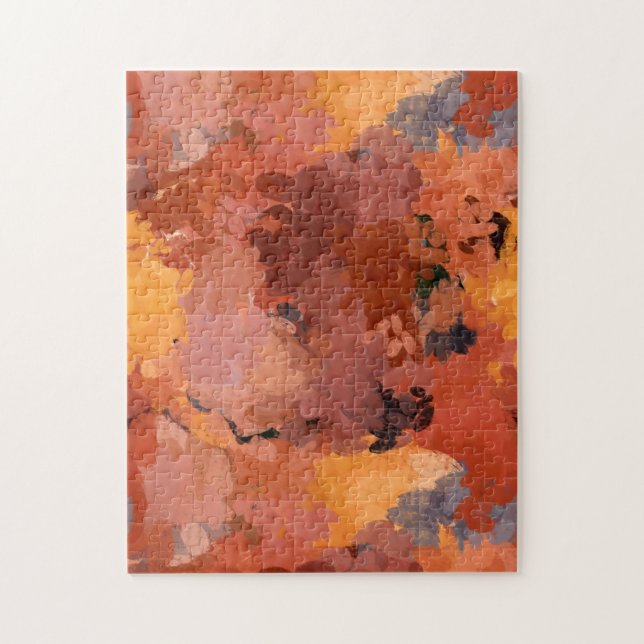 Abstract Terracotta Autumn Colours Jigsaw Puzzle (Vertical)
