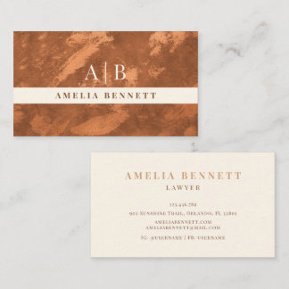 Abstract Terracotta Burnt Orange Business Card