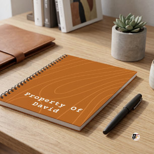 Abstract Terracotta Minimalist Woodgrain Notebook