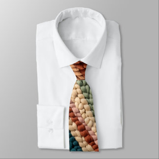 Abstract Terracotta Sage Blush Neck Tie