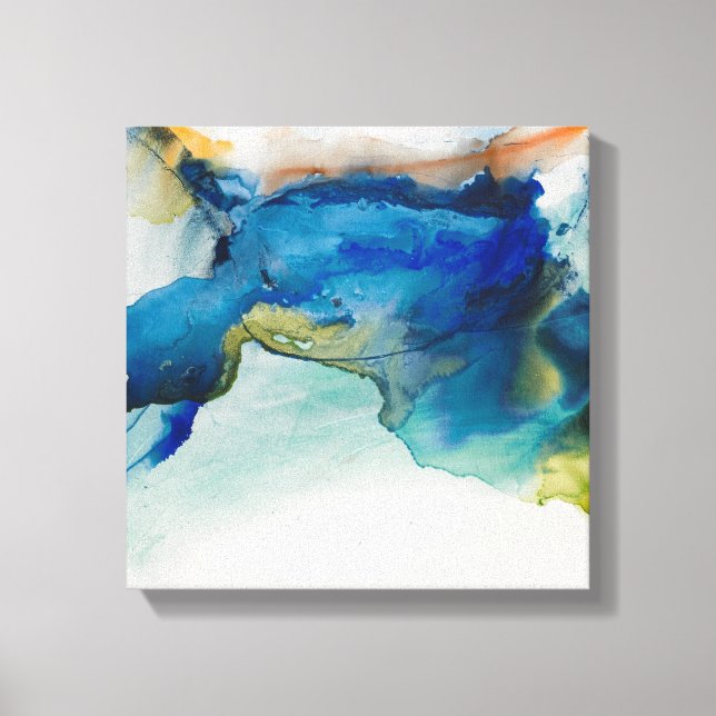 Abstract Terrain - Blue Canvas Print (Front)