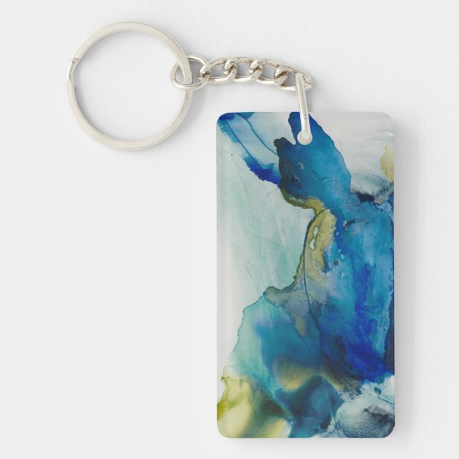 Abstract Terrain - Blue Key Ring (Front)