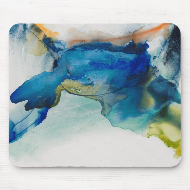 Abstract Terrain - Blue Mouse Mat (Front)