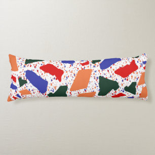 Abstract Terrazzo Hand Drawn Colourful Pattern  Body Cushion